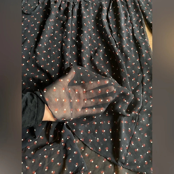 🍂 French Connection Navy Peasant Dress – Boho Cottagecore Vibes - Picture 12 of 12